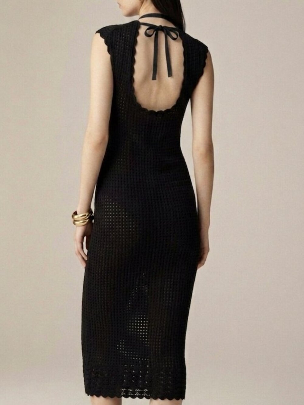J.Crew Crochet Pointelle Open Back Maxi Dress Size XS NWT